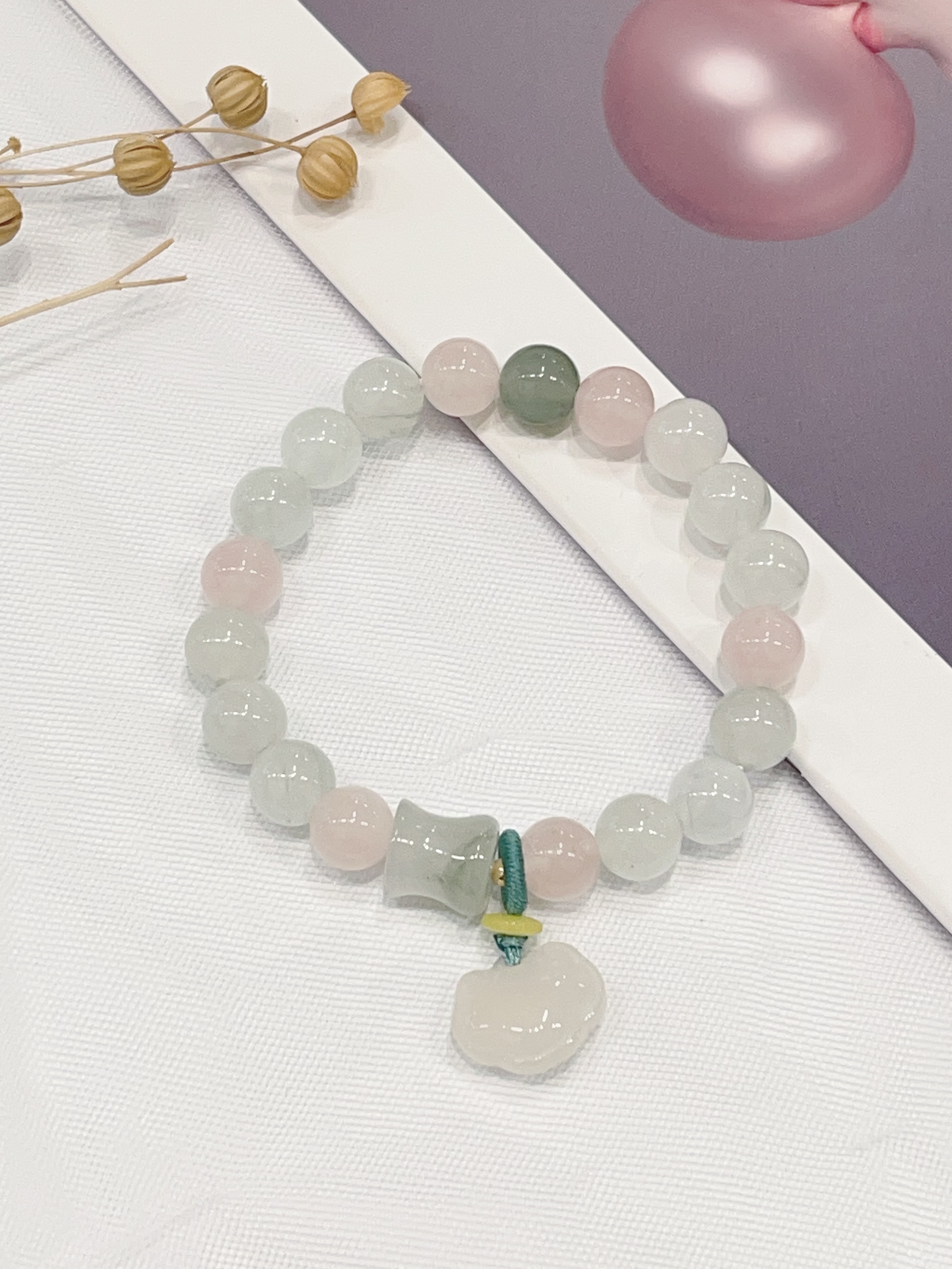 ☁️ 天山翠 × 祥云手串 Tianshan Jade & Auspicious Cloud | 8mm