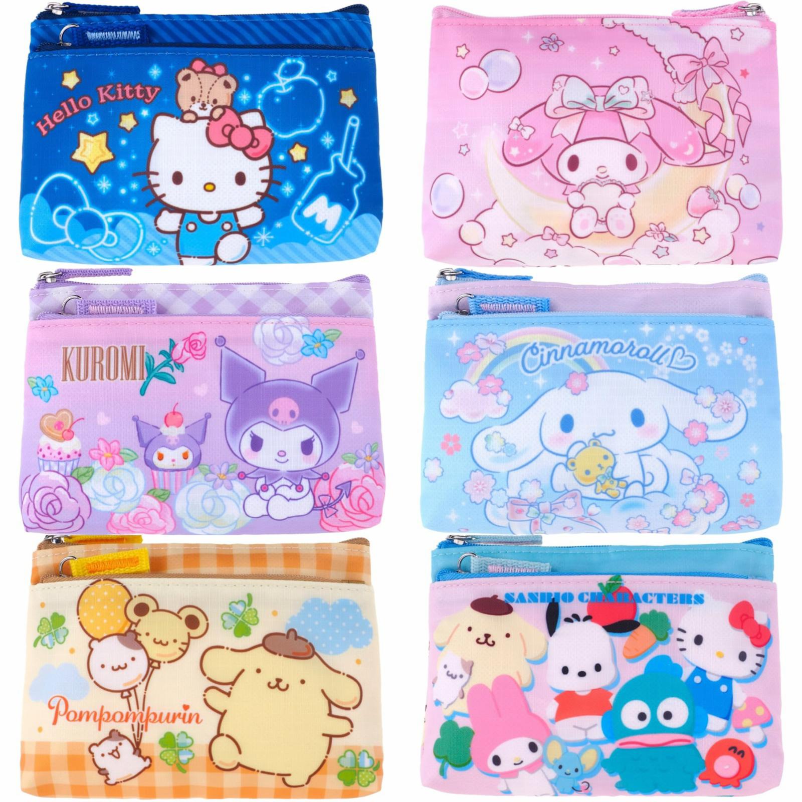2025年最新款 Sanrio 雙層小袋 ❤️ Hello Kitty/🩷 My Melody 💜 Kuromi/🩵 Cinnamoroll/💛 Pompompurin/🤎Mix Characters