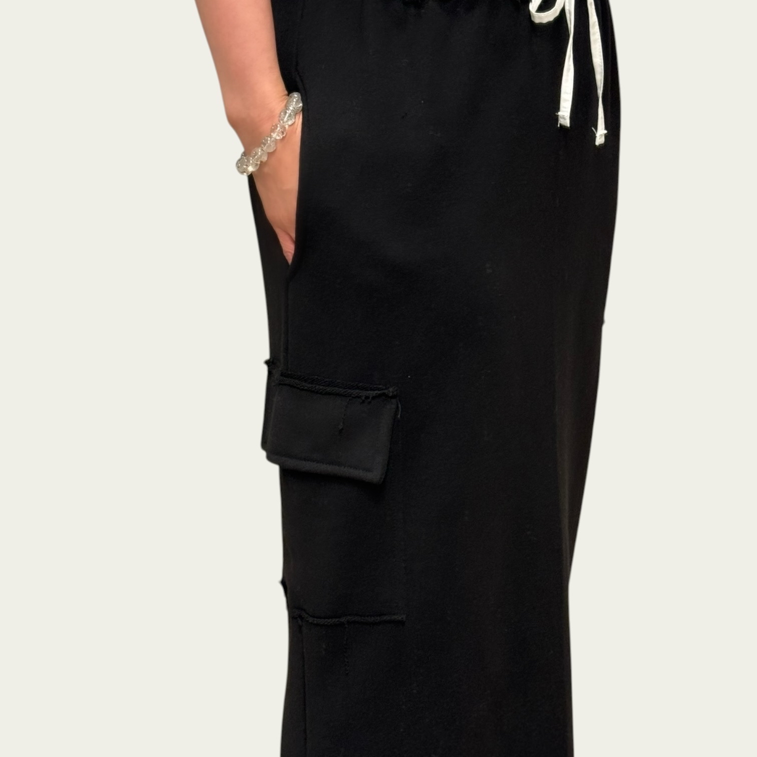 221054 拼色邊長裙