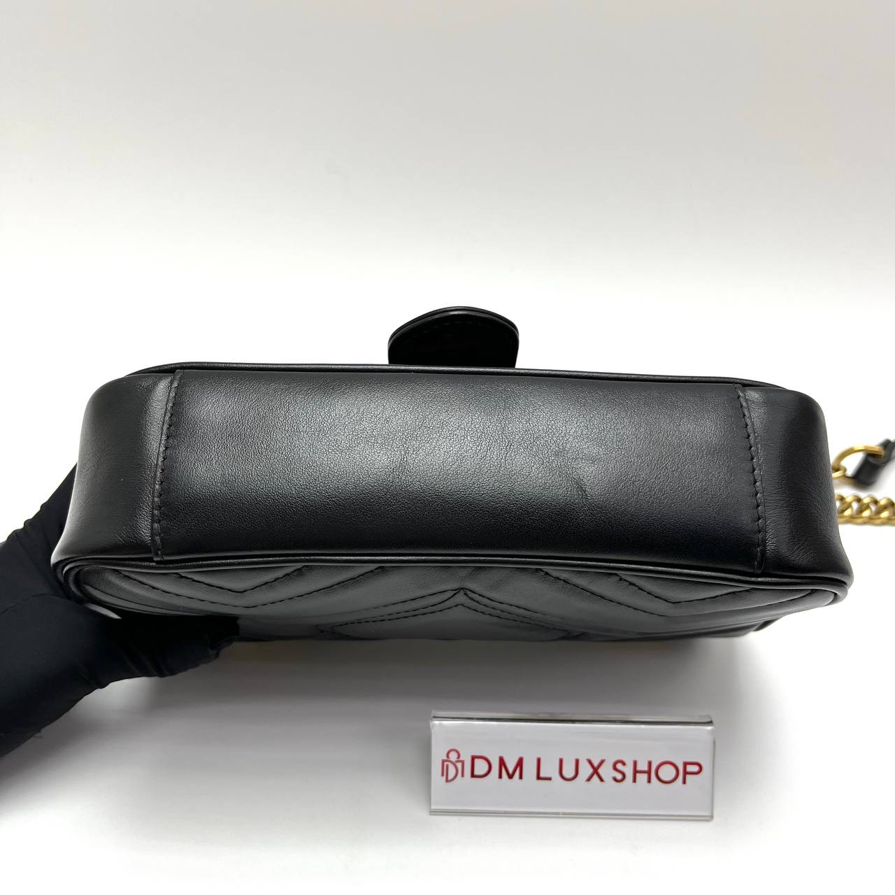 Gucci Marmont Mini Black Black Calfskin Cross Body Bag