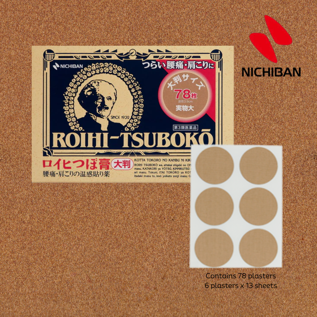 NICHIBAN Roihi-Tsuboko Medicated Pain Relief Patch Plasters 