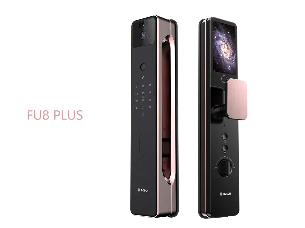 Bosch FU8 Plus Fortune Series 智能電子門鎖 三色 (納米黑 / 紅古銅 / 摩卡棕) (面容識別) (送原廠安裝）