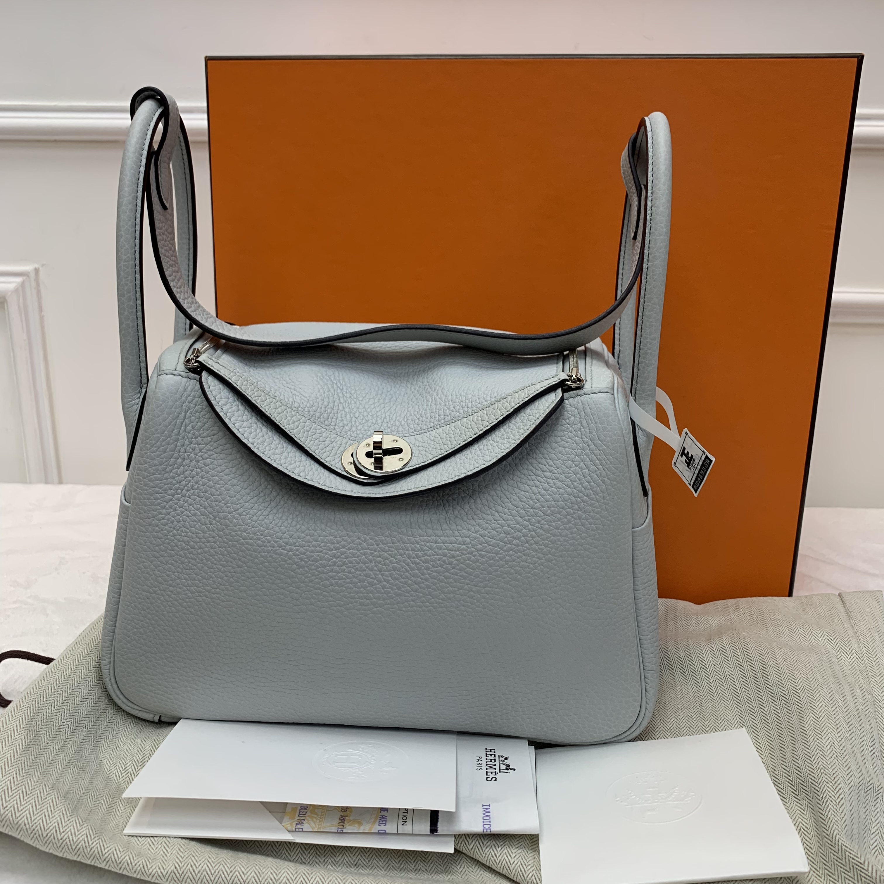 💙Full set hermes lindy 26聖杯藍銀扣