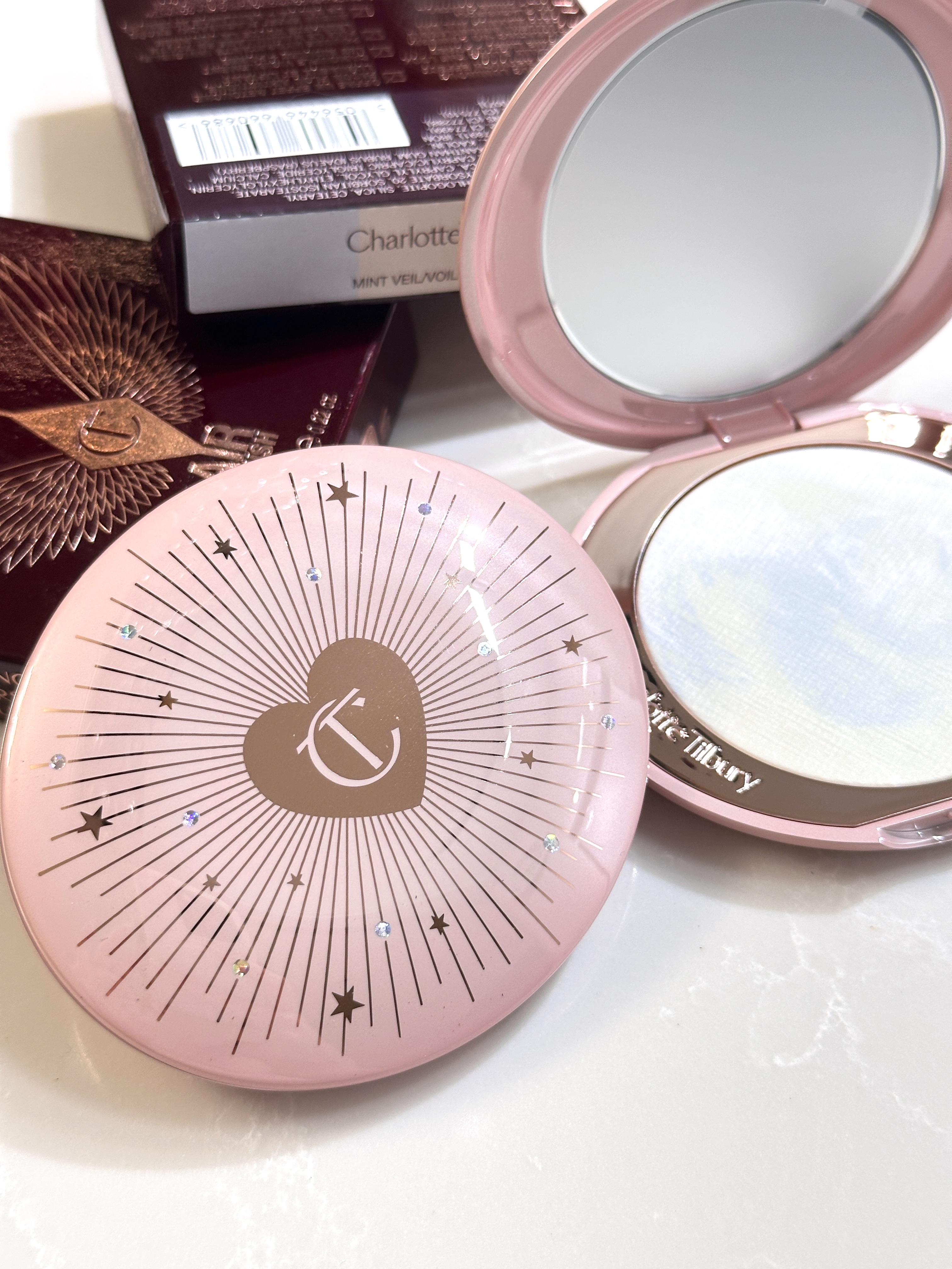 🆕限定版 Charlotte Tilbury CT 小綠餅# MINT VEIL 雲霧綠 粉餅 10g