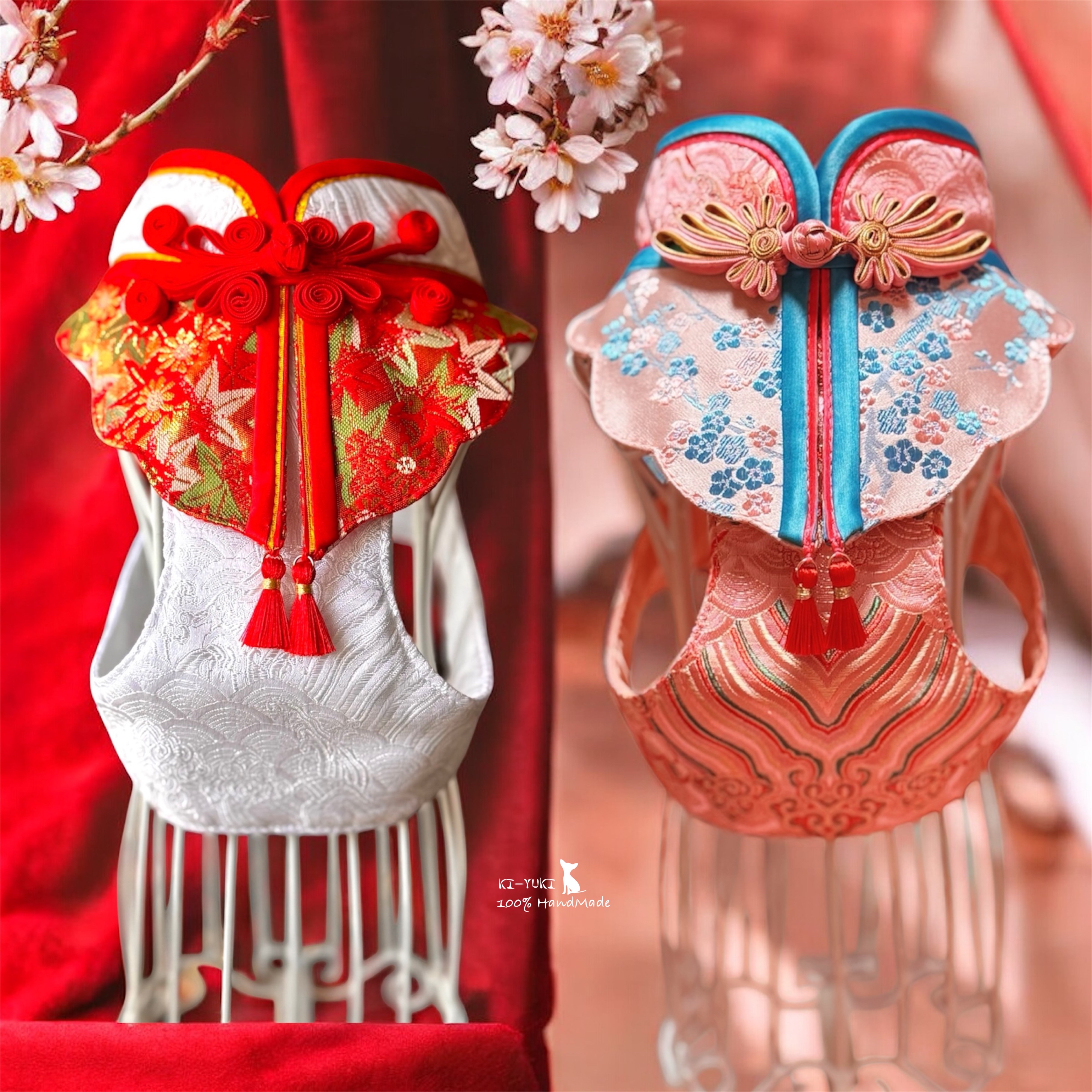 2026新春作品 賀歲寵物外出胸背帶 唐裝風格