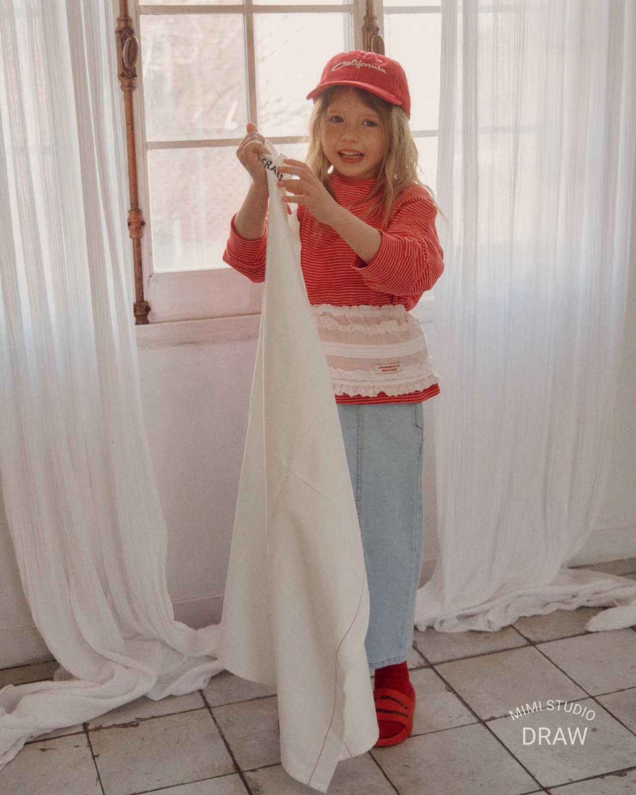 Bymimi | 薄款Stripe Tee(Red XL115-125/White L105-115)