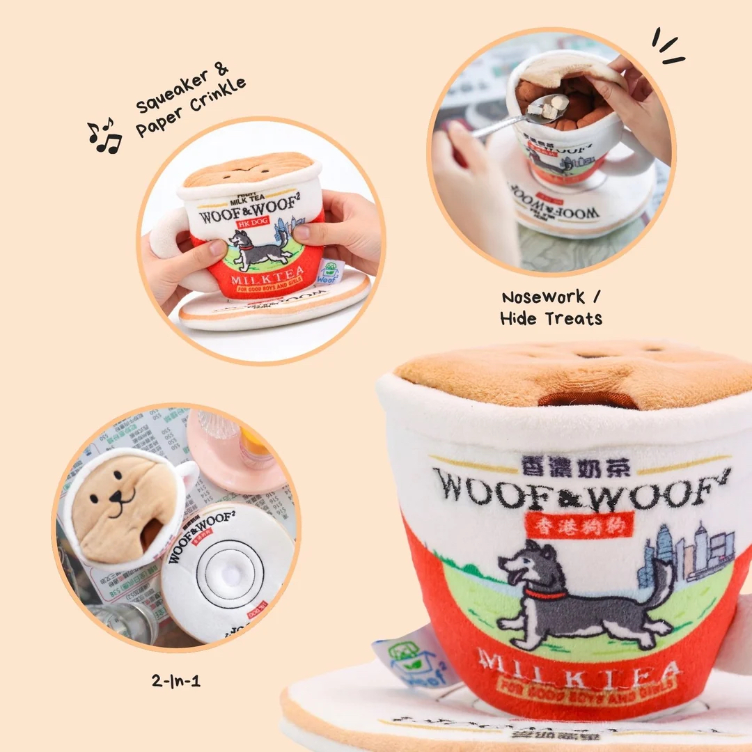 Woof²  港式奶茶二合一藏食寵物玩具