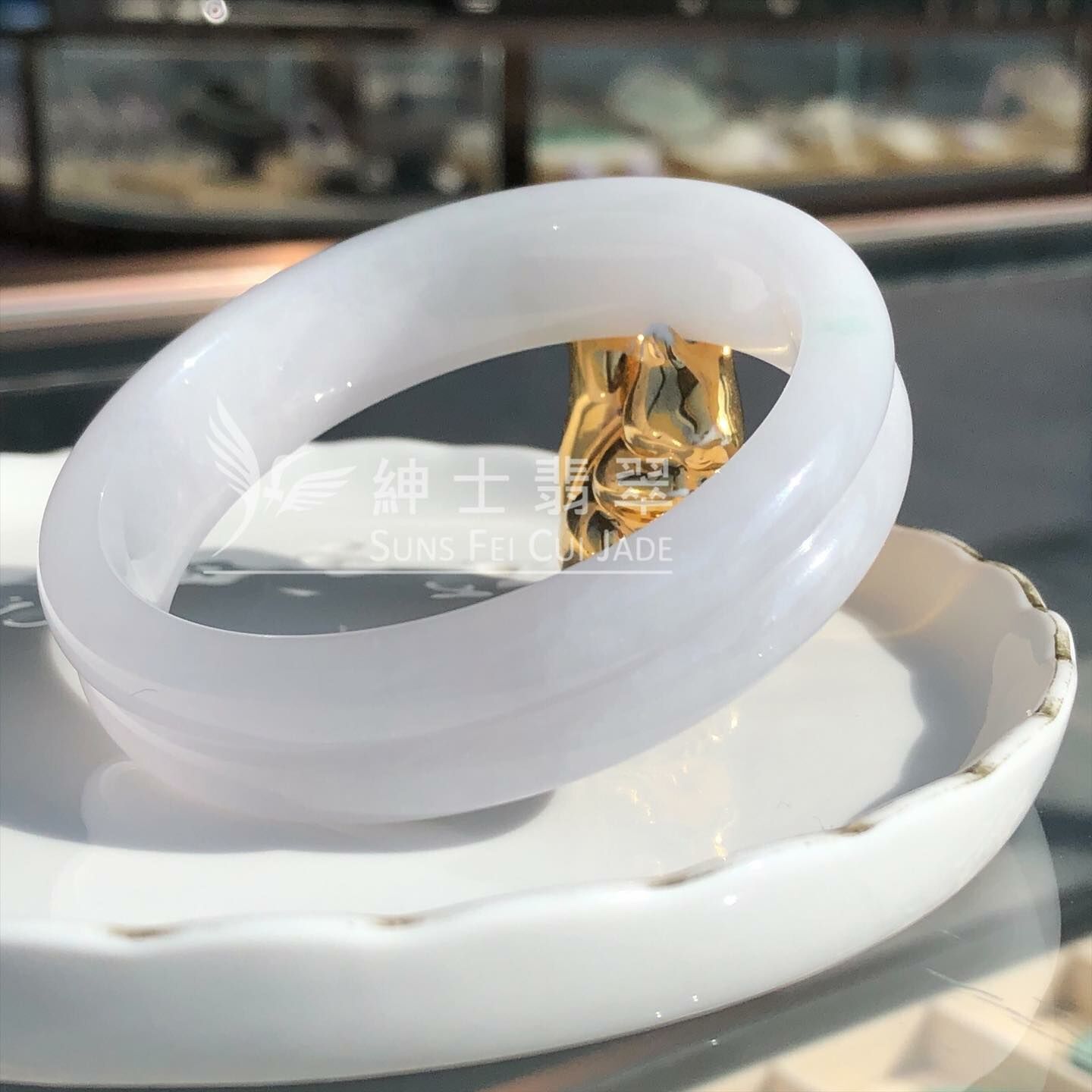 大馬坎翡翠孖鐲57.4mm