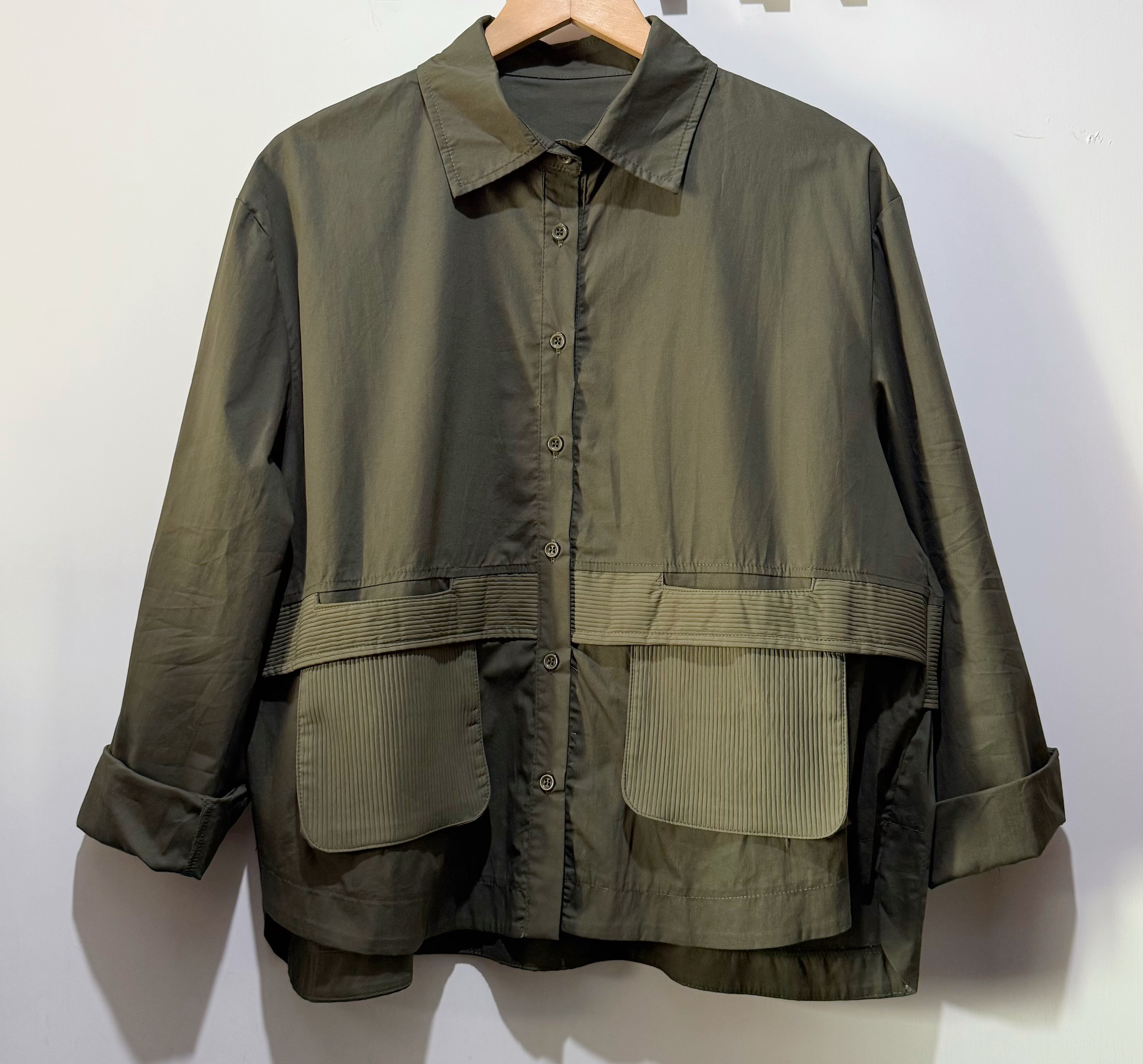 #2073 闊身雙袋恤Top 