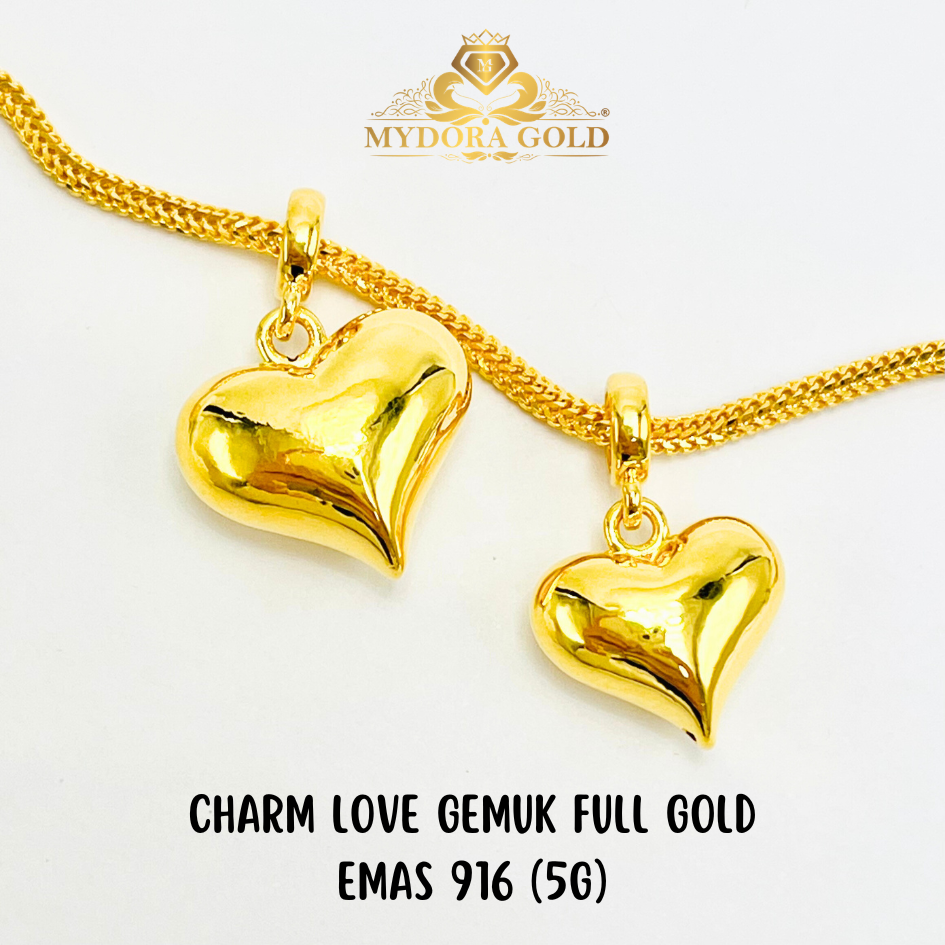 MYDORA Charm Love Gemuk Full Gold (5G) l EMAS 916/22K