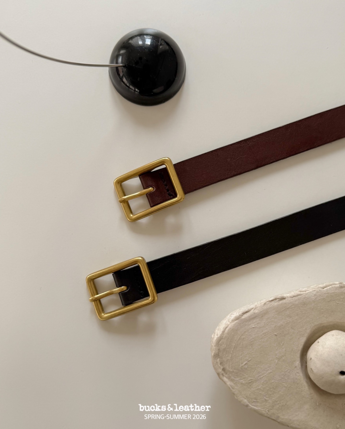 預訂_20mm Squre Belt By Bucks & leather
