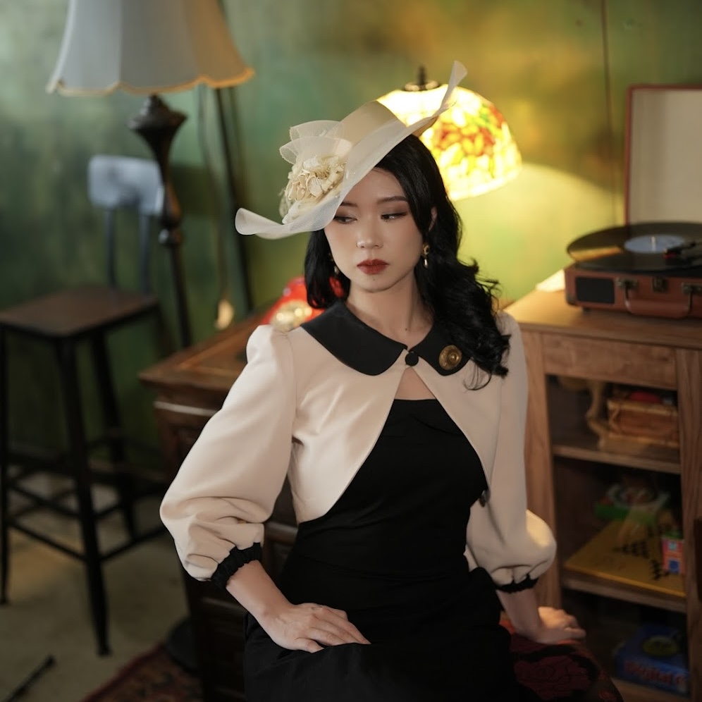 (Last M)1950s Style Classic Baby Collar Bolero (FM199)
