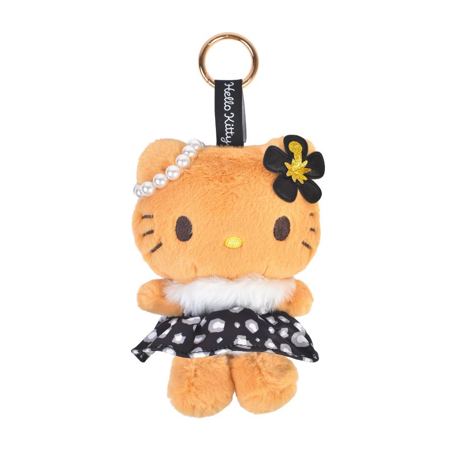 Sanrio 曬黑豹紋裙 毛絨公仔掛飾