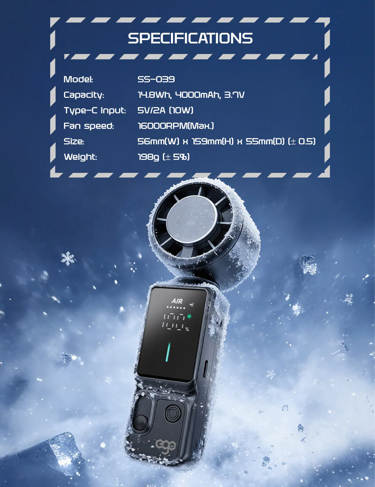 香港行貨 一年保養 EGO HyFreeze2 製冷風扇