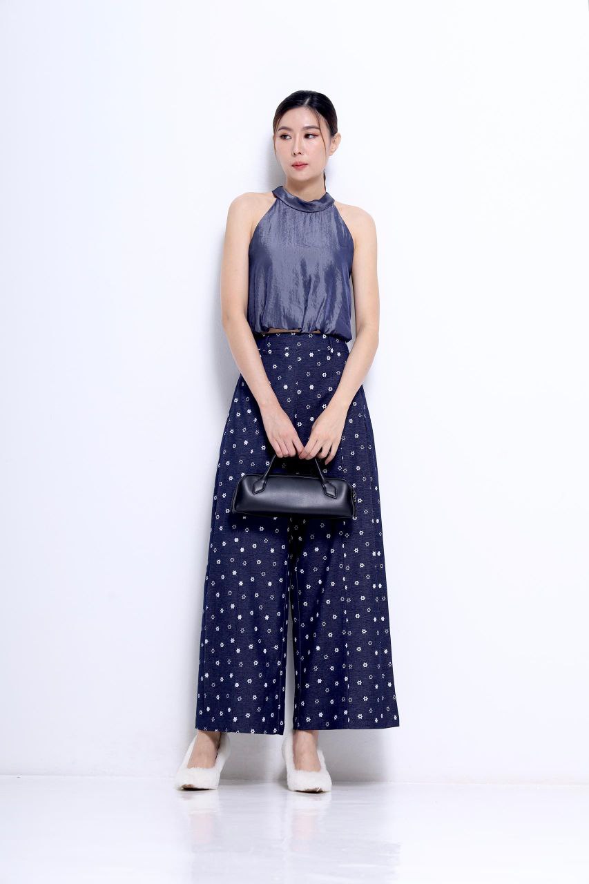 星星图案宽脚裤 1603