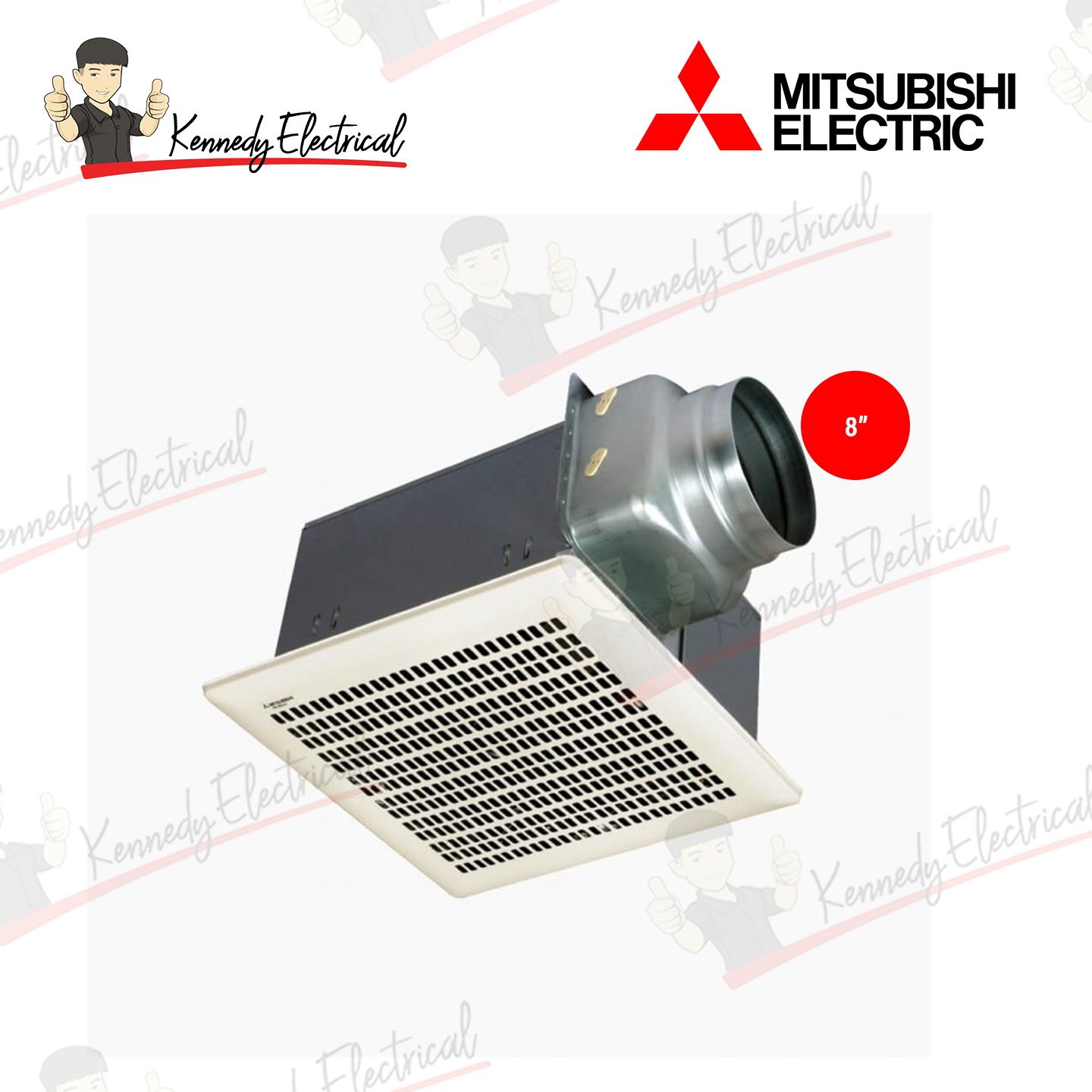 Mitsubishi 8" High Pressure Ceiling Ventilating Fan VD-20ZP4T5