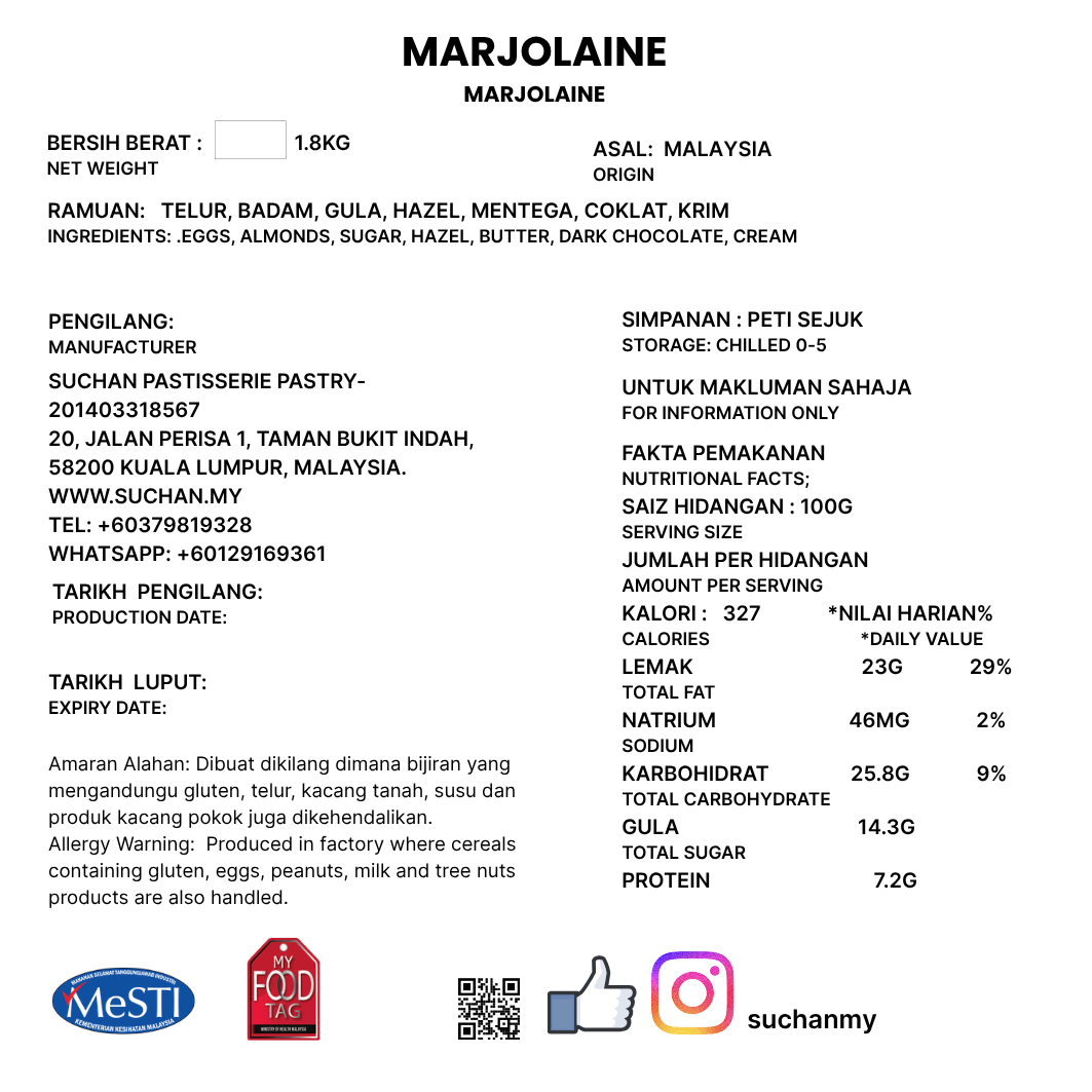 Marjolaine (Hazelnut and Almond Meringue) - Pre Order 3 Days Advance