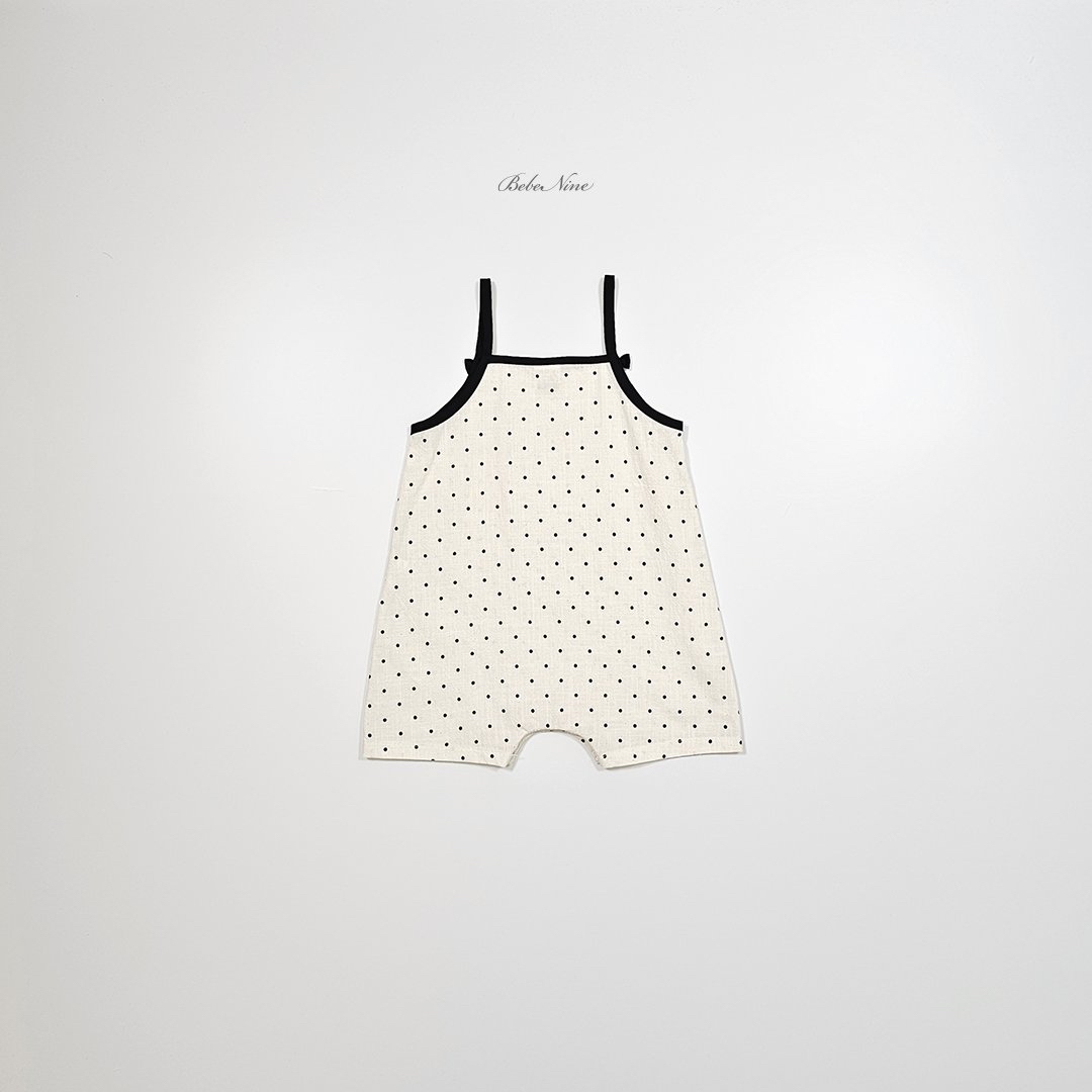 ☀️預訂 韓國直送☀️🇰🇷Bebenine兩色波點絲帶吊帶連身服