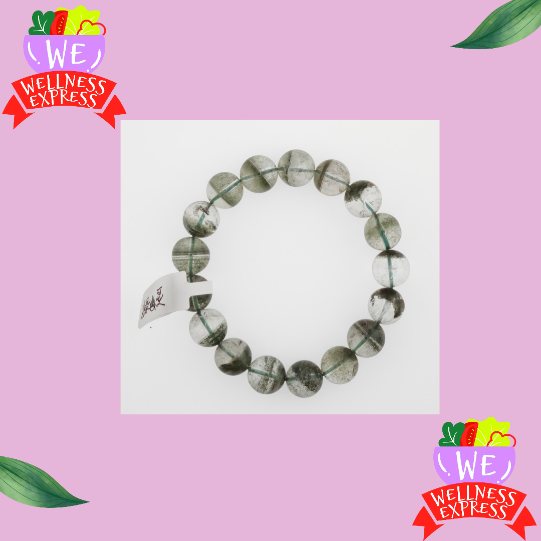 綠幽靈手鏈 11.5mm/Phantom Green Quartz Bracelet 11.5mm #WE22