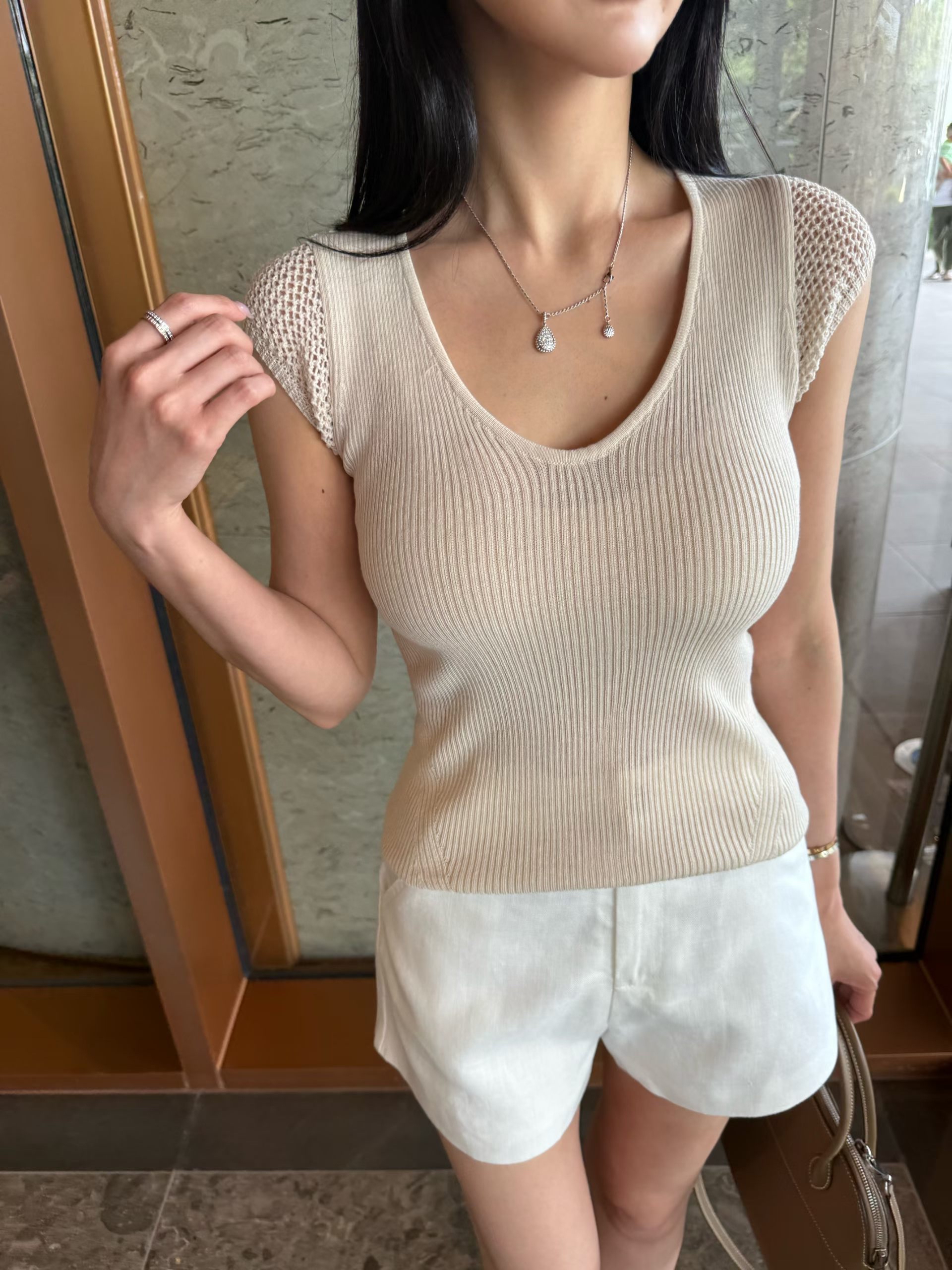 老錢風亞麻短褲