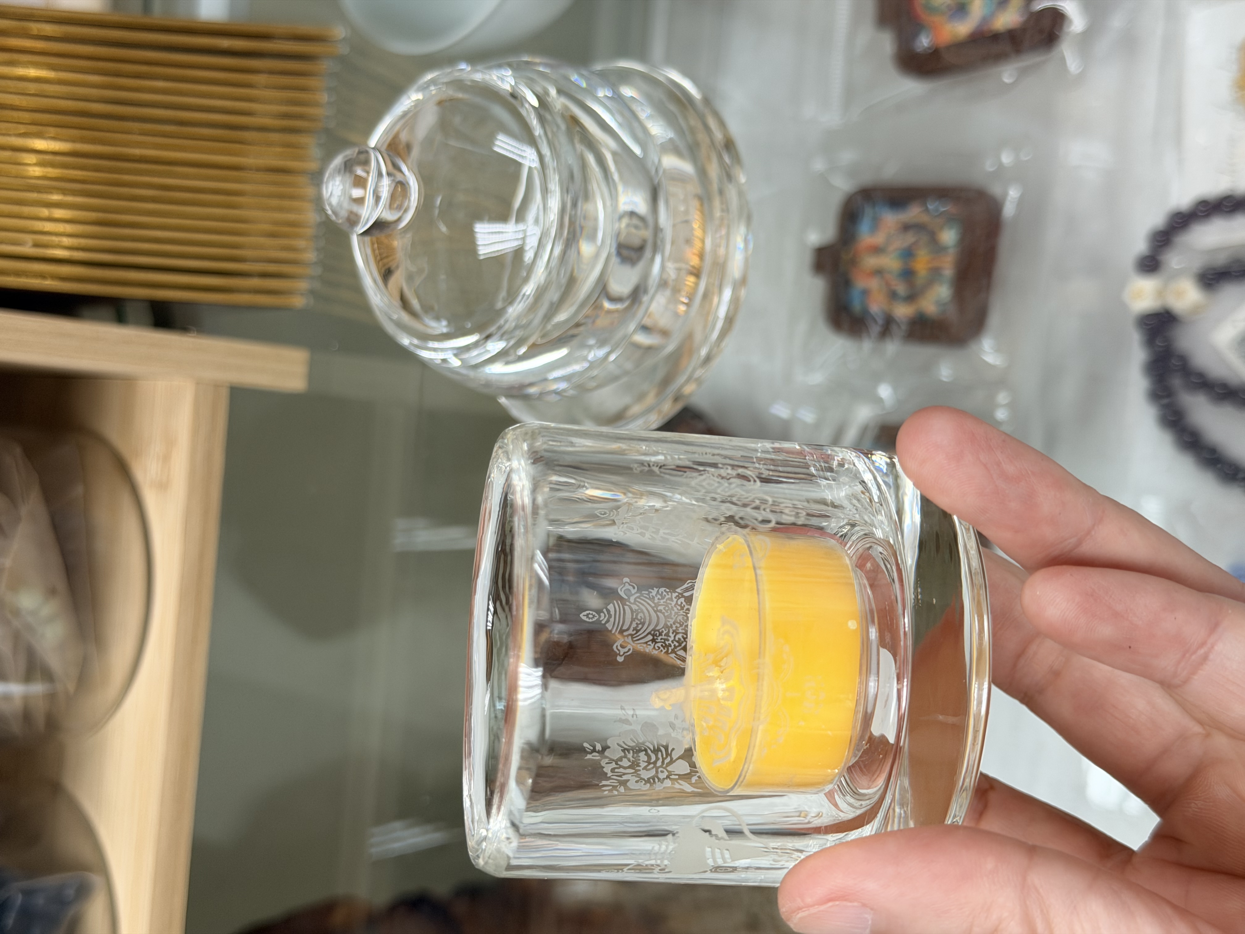 八吉祥供燈 及 供水杯（一套）仿水晶