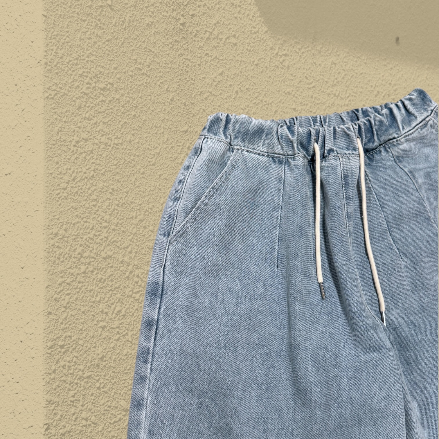 221183 全橡筋腰洗水牛仔褲