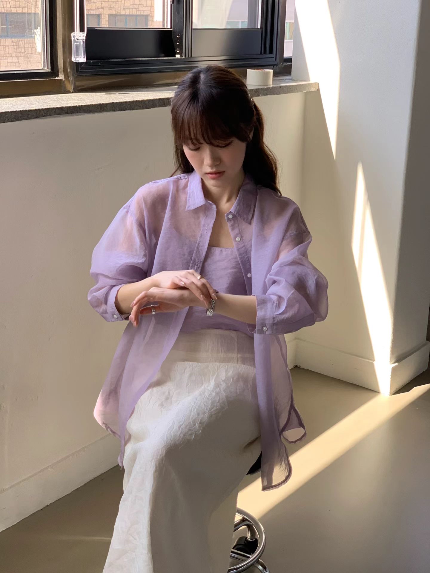 🇰🇷東大門女裝 | Organza shirt 