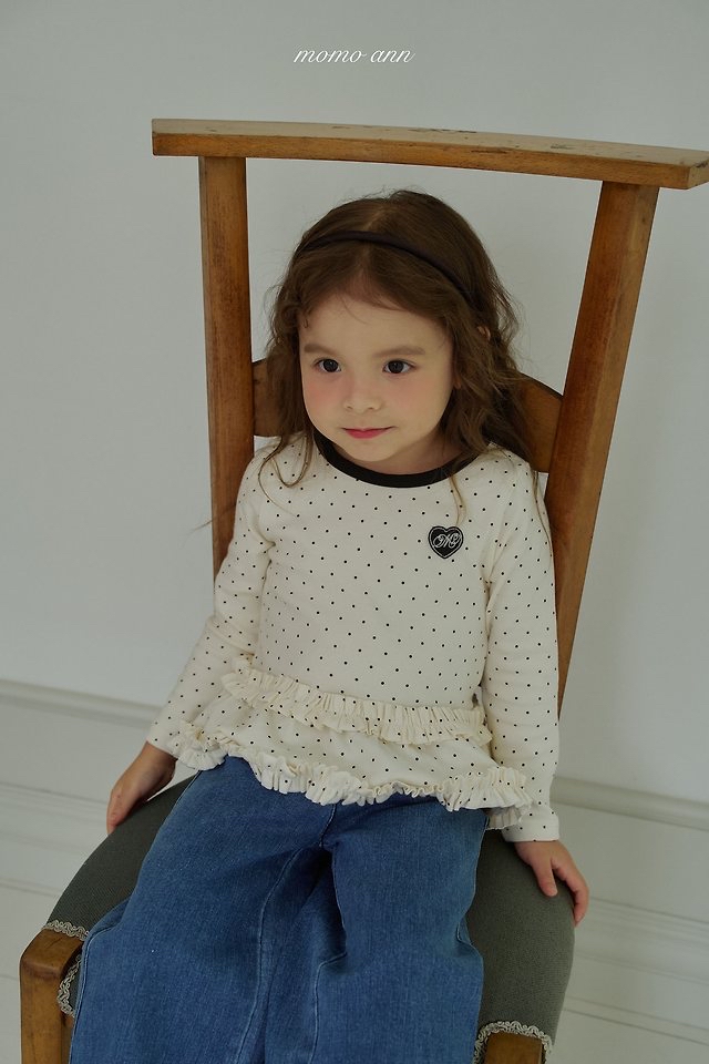 Momoann | Dot Frill Tee