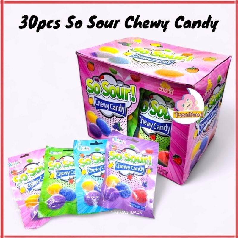 30pcs Sanwa So Sour Chewy Candy masam sangat Candy