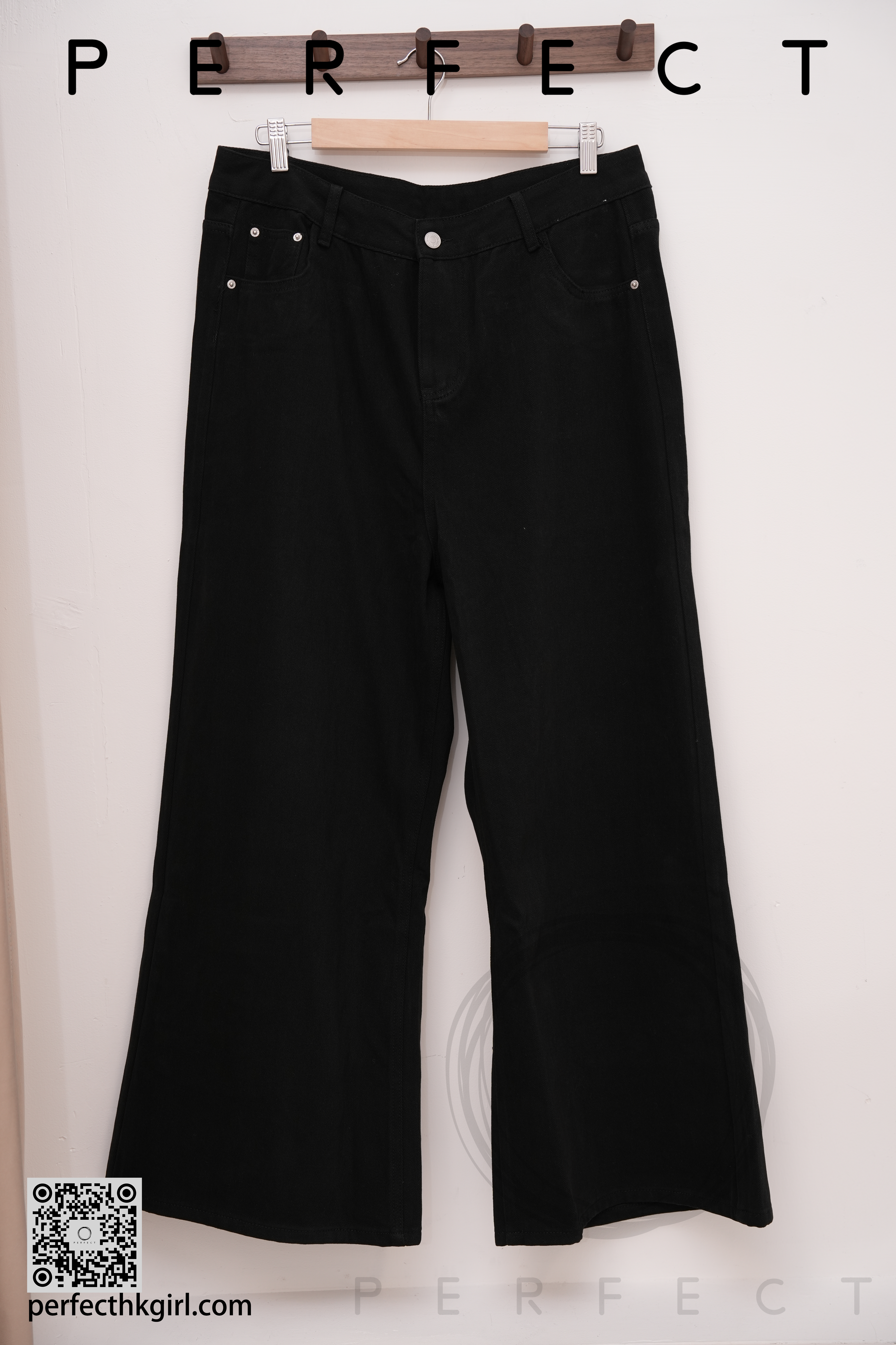 P0038_人氣皇爆單唔洗燙修長四季牛仔褲（顯瘦黑色）