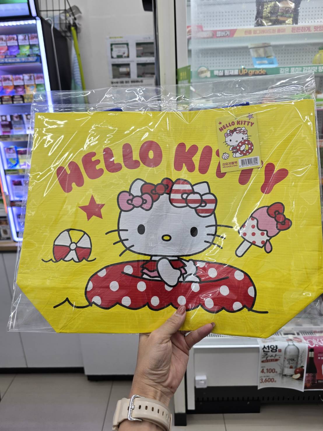 韓國 7-11 ✕ Sanrio 乘聯Hello Kitty 便攜摺疊 環保袋 5款任選