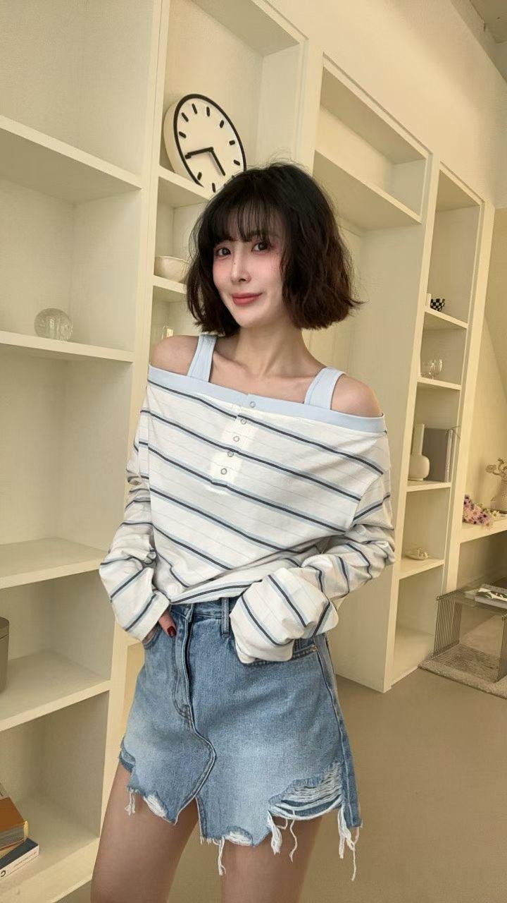 洗水不規則爛腳裙褲