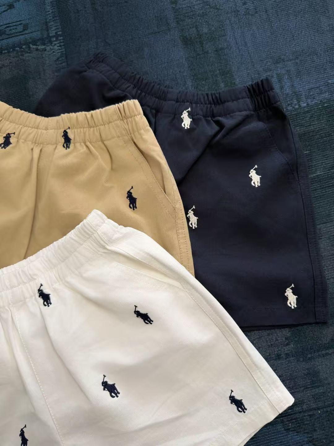 小馬標滿印刺繡純棉短褲$78件。2件起$70件。