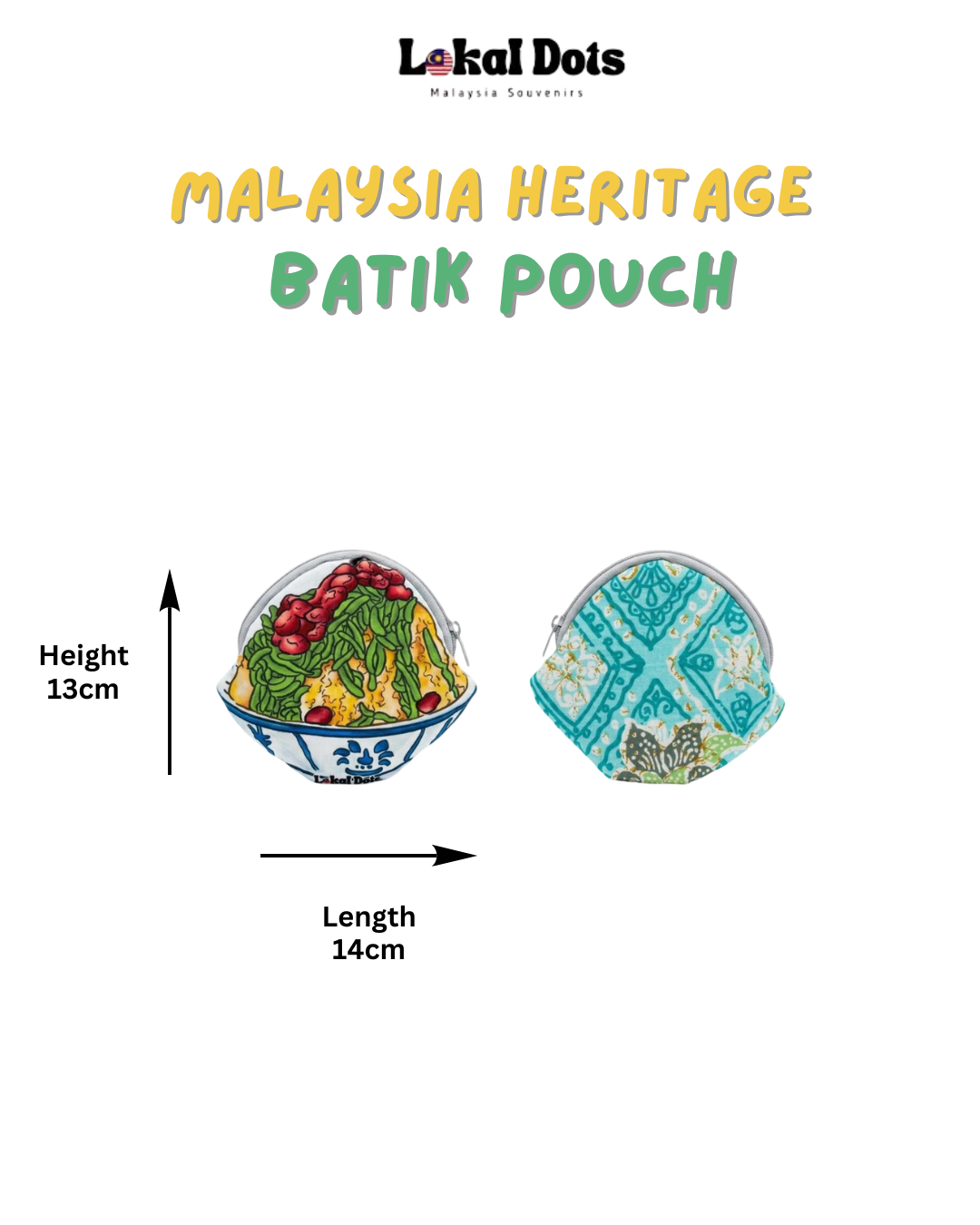 LD46 - Malaysia Heritage Batik Pouch (Cendol)