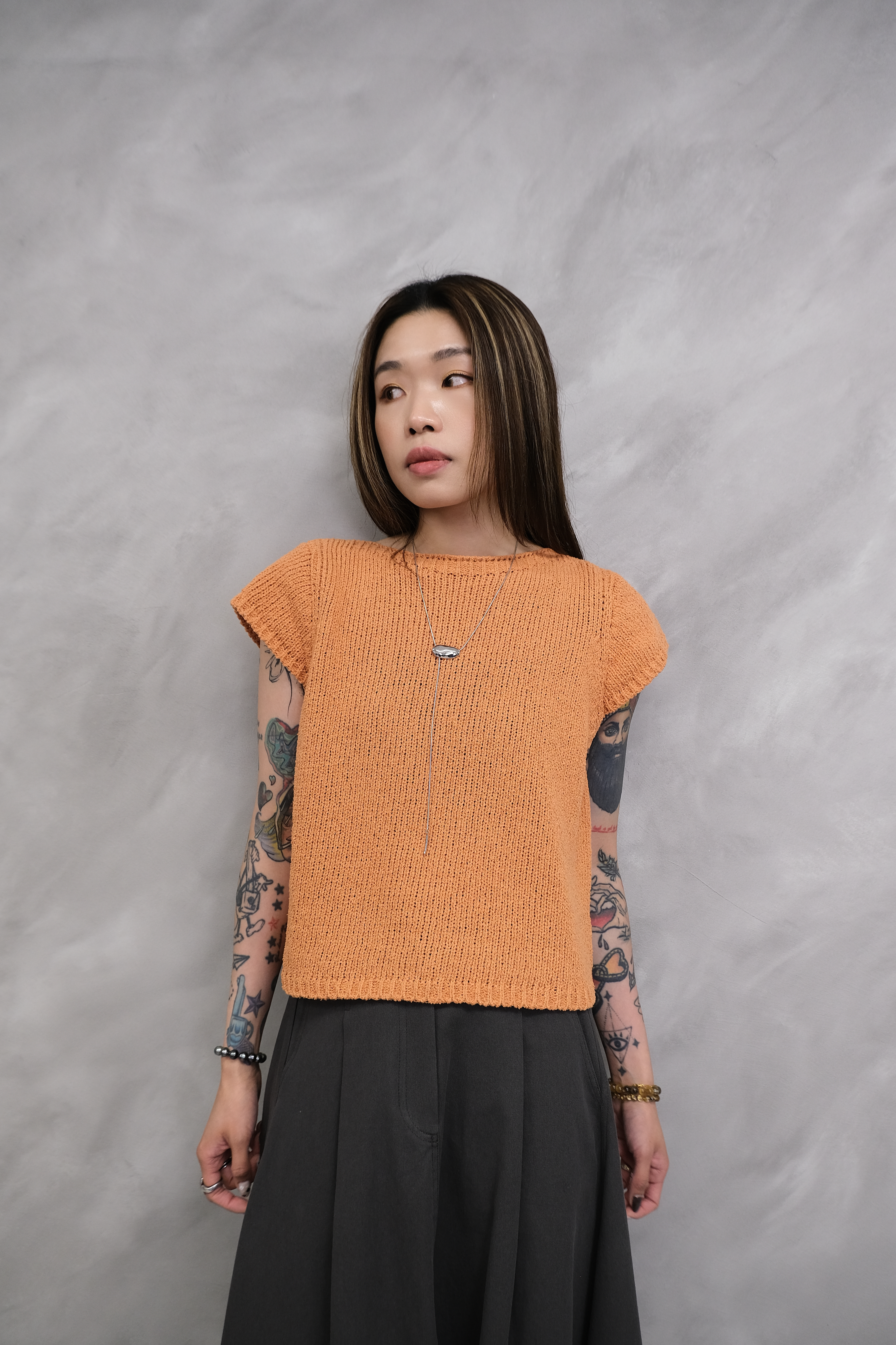 (推薦款)High quality cotton knit #top127