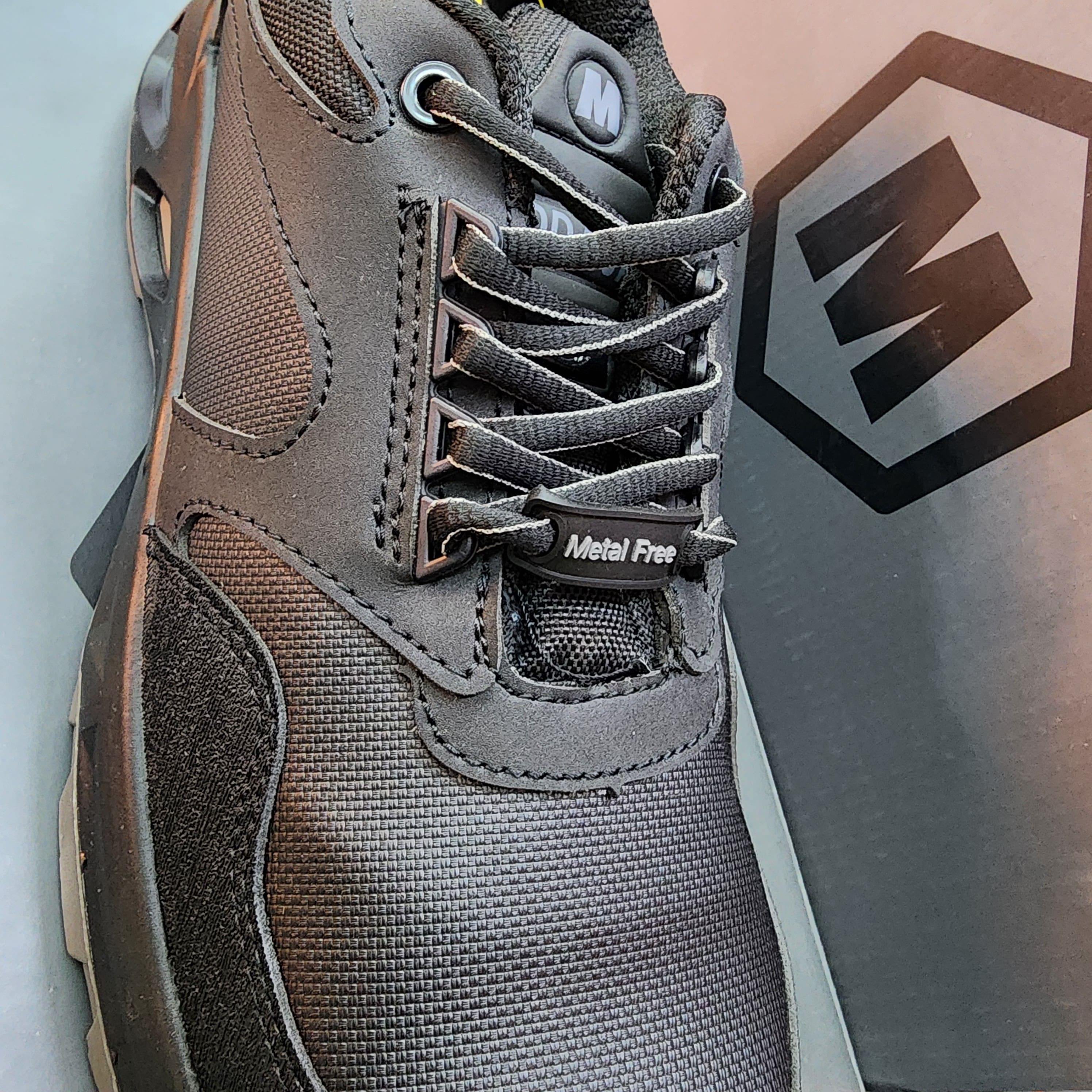 MODASAFE M-231 LOW CUT SAFETY SHOES SPORT BLACK ESD METAL FREE SIRIM APPROVED Kasut Keselamatan