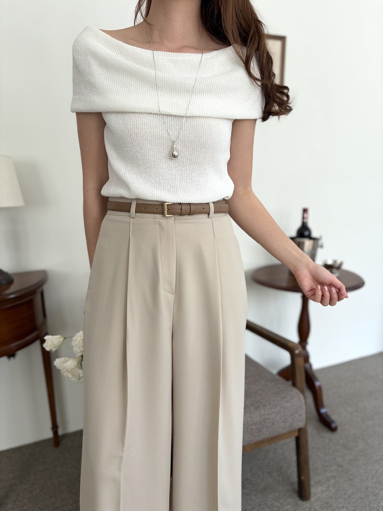 Linen Off Shoulder Top (White)
