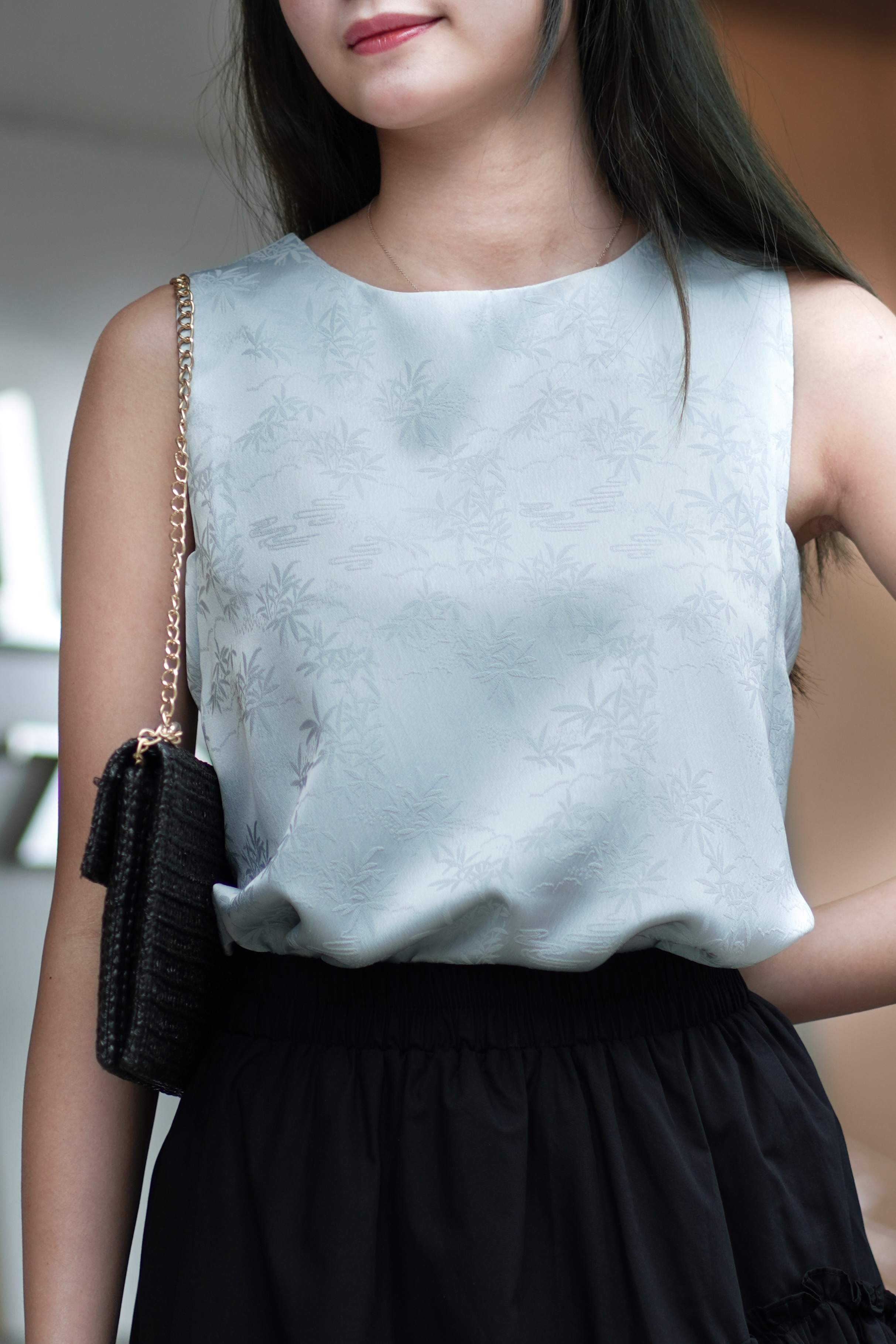 1736BB Blush Whisper Jacquard Top