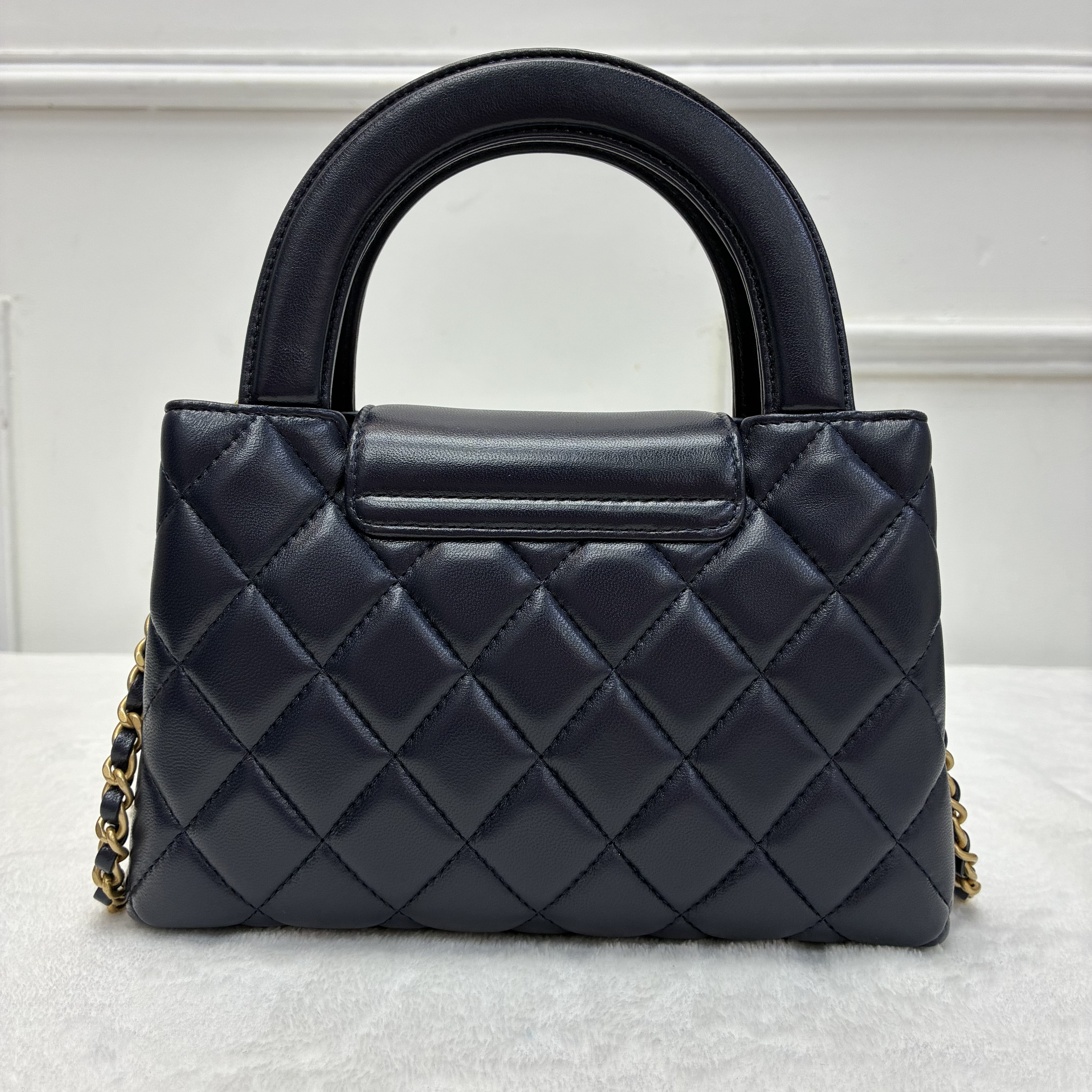 Chanel Kelly Top Handle nano size 海軍藍羊皮