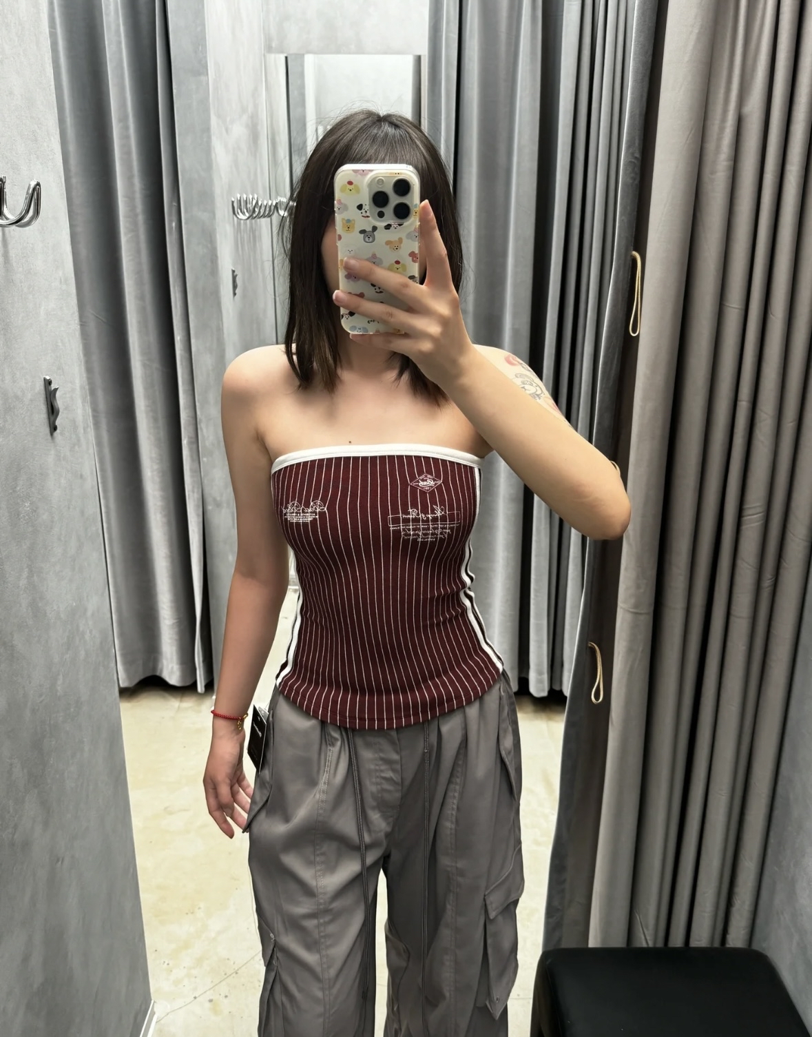 TP388纯欲印花抹胸