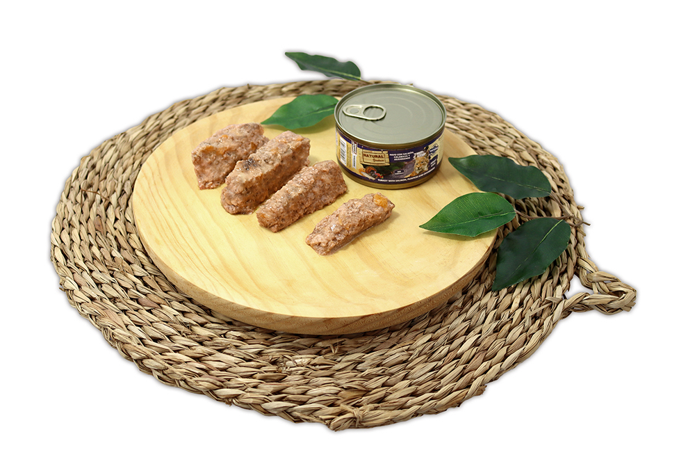 三文魚&火雞肉配方成貓罐185g