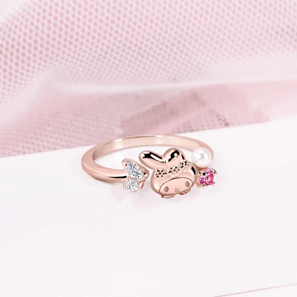 📦訂購 台灣限定 三麗鷗SanrioＸSTORY 故事銀飾 My Melody 童話仙子系列 美樂蒂蝴蝶晶鑽純銀戒指