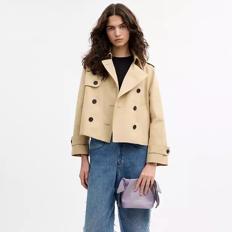 🇺🇸✈️🇨🇦迷人紫嘅Coach 牛皮革可拆卸鏈帶手袋💜現貨