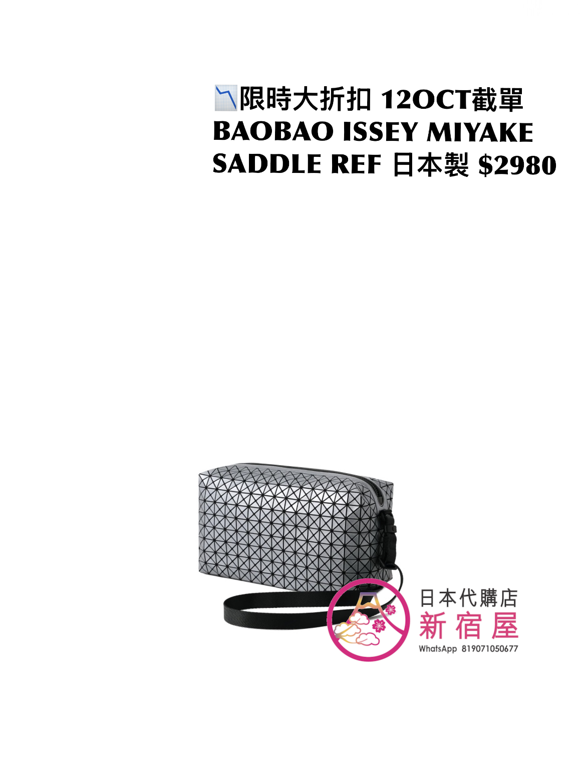 BAOBAO ISSEY MIYAKE SADDLE BAG REFLECTOR