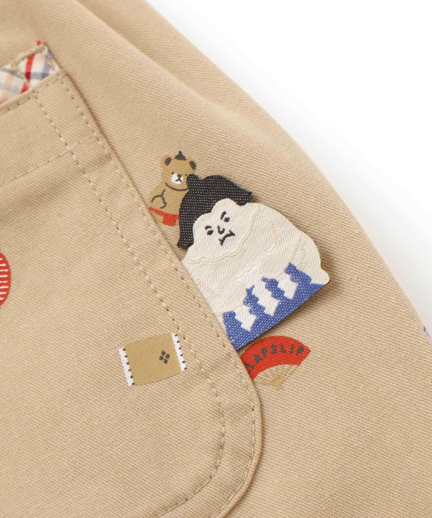 🆕【⭐訂購⭐】🇯🇵日本直送🌀可愛相撲選手印花 七分斜紋褲🌀[ELBA-0163][260323]