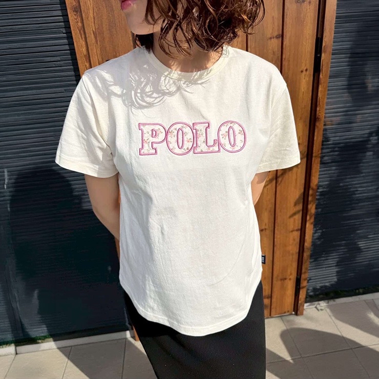 🇯🇵限量預訂 日本直送🇯🇵Polo Baby親子款碎花標誌刺繡貼花成人女裝短袖T恤