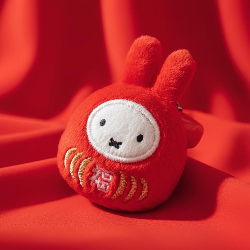 Miffy - 別針掛飾 (紅色達摩款)