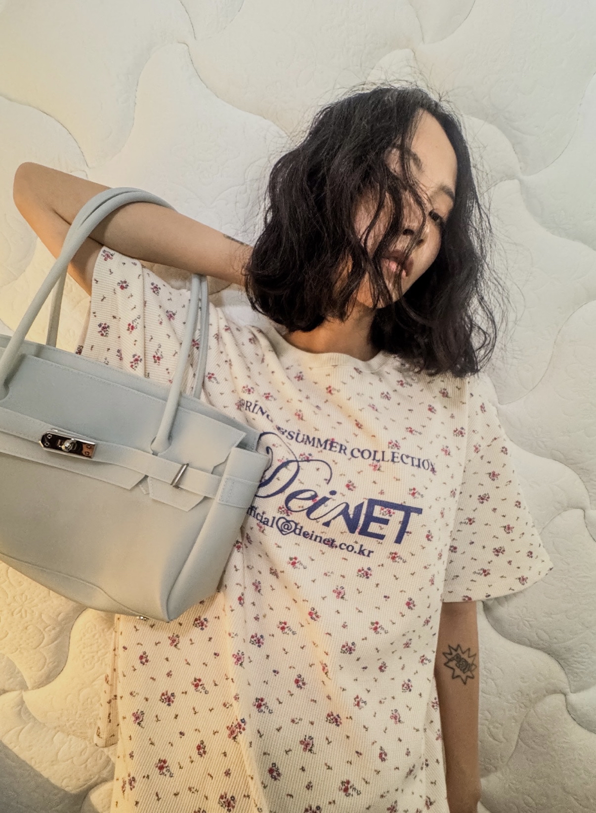DEINET JELLY TWO-WAY BAG IN ICE BLUE