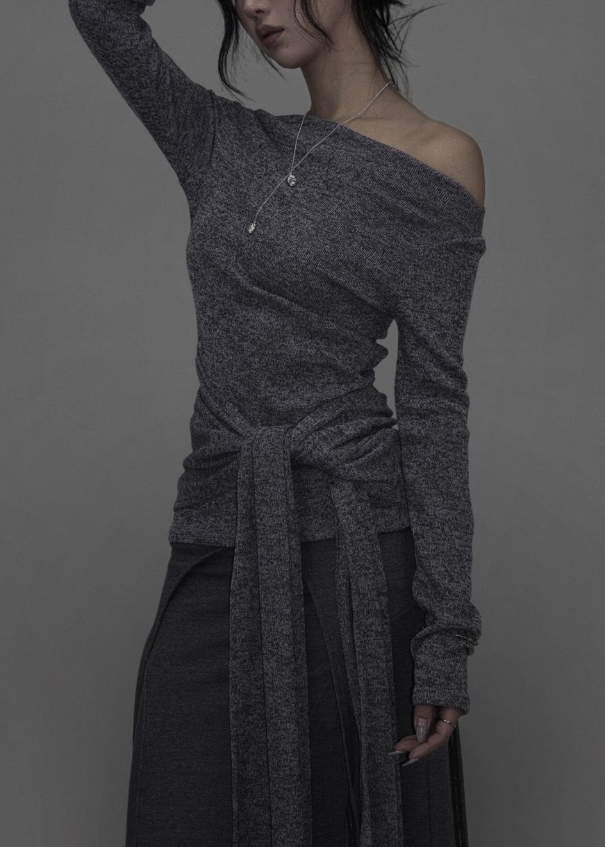 Off-Shoulder Tie-Waist Top