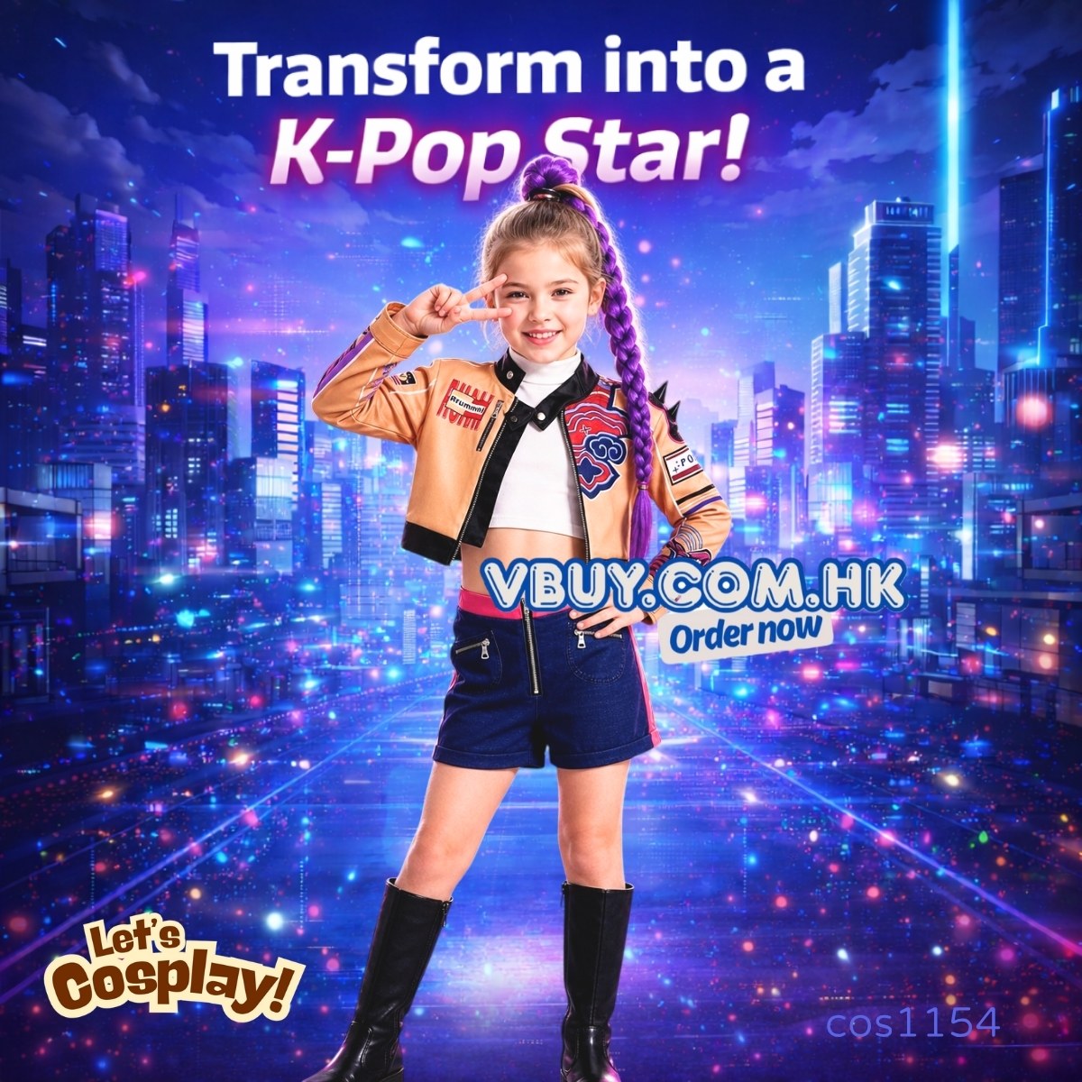 Rumi Demon Hunters Costume 獵魔女團衣服 彩色Fashion版 兒童Kpop Cosplay服裝 香港現貨角色扮演套裝 cos1154